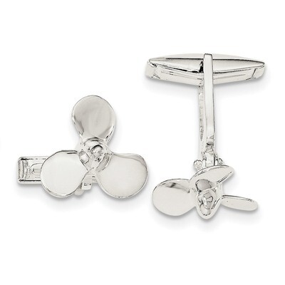 Propeller Cufflinks Sterling Silver QQ559, MPN: QQ559, 191101783142
