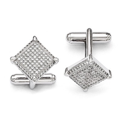 Cufflinks Sterling Silver &amp; Cubic Zirconia QMP426, MPN: QMP426, 886774647890