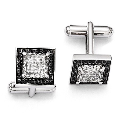 Cufflinks Sterling Silver &amp; Cubic Zirconia QMP574, MPN: QMP574, 886774647913