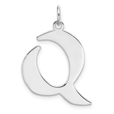 Medium Artisan Block Initial Q Charm Sterling Silver Rhodium-plated QC5089Q, MPN: QC5089Q, 88395732…