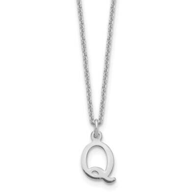 Letter Q Initial Pendant with Chain 14k White Gold Cutout XNA727W/Q, MPN: XNA727W/Q, 191101672330