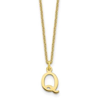 Cutout Letter Q Initial Necklace 10k Gold 10XNA727Y/Q, MPN: 10XNA727Y/Q,