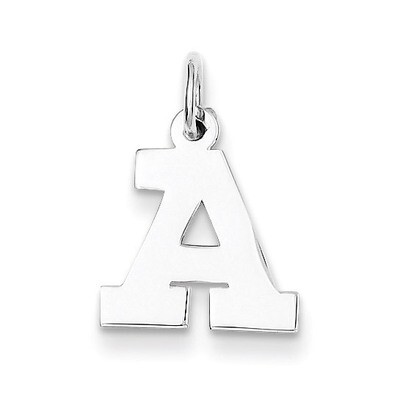 Block Initial A Charm Sterling Silver QC5093A, MPN: QC5093A, 883957128276
