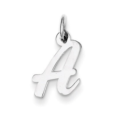 Script Initial A Charm Sterling Silver QC5080A, MPN: QC5080A, 883957584300