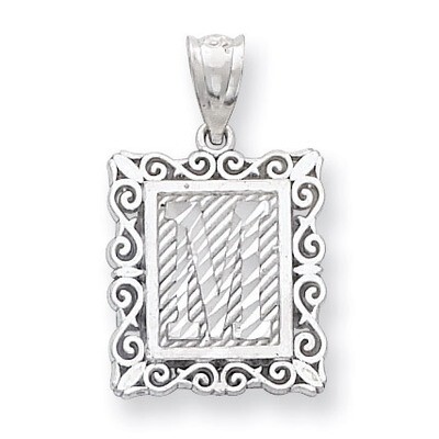 Initial M Charm Sterling Silver QC2770M, MPN: QC2770M, 883957907048