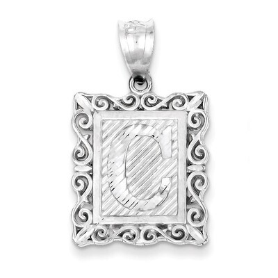Initial C Charm Sterling Silver QC2770C, MPN: QC2770C, 883957906942