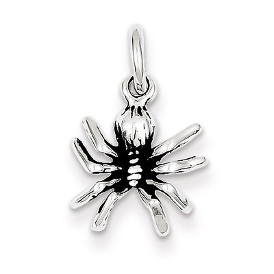 Spider Charm Antiqued Sterling Silver QC7679, MPN: QC7679, 883957140469