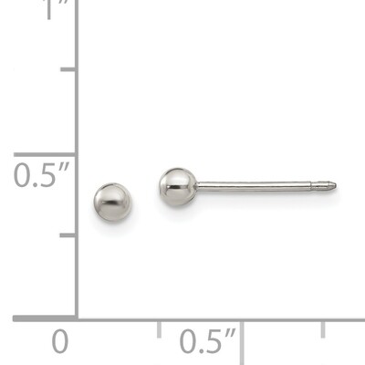 3mm Ball Post Earrings Titanium 159E, MPN: 159E,