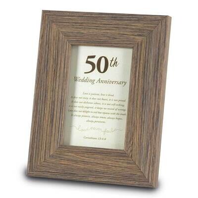 50th Anniversary 4 x 6 Inch Sentiment Picture Frame GM22819, MPN: GM22819, 603799330626