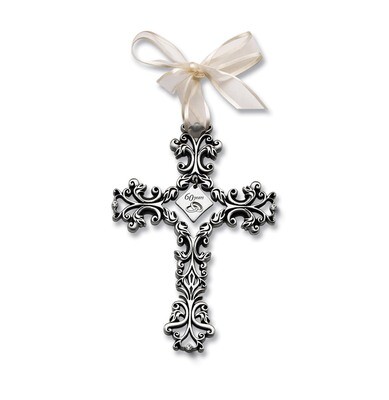 Filigree 60th Anniversary with Crystal Stones Cross Silver-tone GM17313, MPN: GM17313, 785525210102