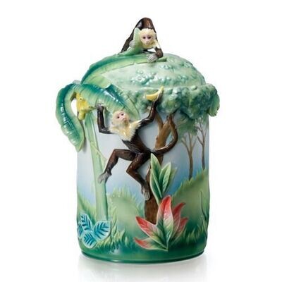 Franz Porcelain Jungle Fun Monkey Cookie Jar FZ02074, MPN: FZ02074,