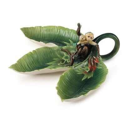 Franz Porcelain Jungle Fun Monkey Ornamental Tidbit Dish FZ02009, MPN: FZ02009,