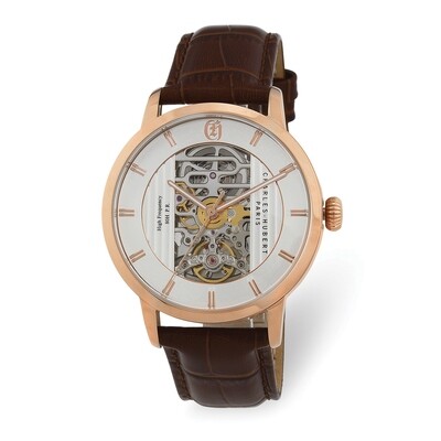 Charles Hubert Rose IP-plated White Skeleton Dial Automatic Watch  XWA6024, MPN: XWA6024, 848870009…