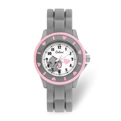 Colori Kids Gray Pink Elephant 30mm Watch XWA6388, MPN: XWA6388,