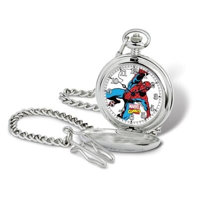 Marvel Spiderman Pocket Watch with Chain  XWA5220, MPN: XWA5220, 843231078925