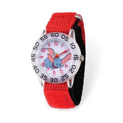 Disney Dumbo Red Band Time Teacher Kids Watch XWA6183, MPN: XWA6183, 842885108552