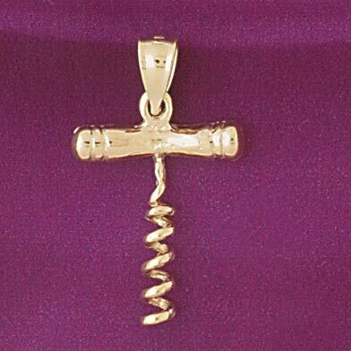 Dazzlers Jewelry Wine Opener Pendant Necklace Charm Bracelet in Yellow, White or Rose Gold 6931, MP…