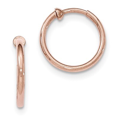 Non-Pierced Hoop Earrings 14k Rose Gold XY1232, MPN: XY1232, 886774370880