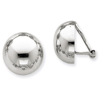 Polished Non-pierced Earrings 14k White Gold TM291, MPN: TM291, 658226125245