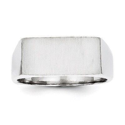Signet Ring 14k White Gold RS626, MPN: RS626, 883957369839