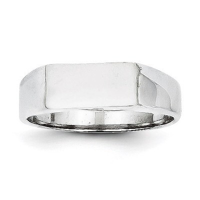 Signet Ring 14k White Gold RS624, MPN: RS624, 883957369822