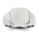 Signet Ring 14k White Gold RS621, MPN: RS621, 883957468006