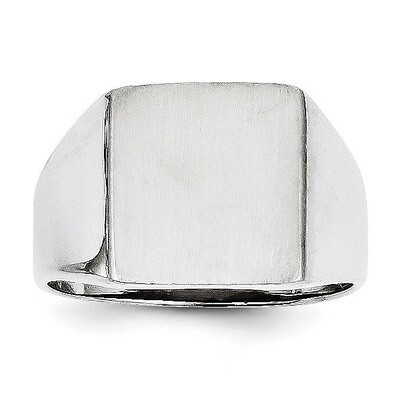 Signet Ring 14k White Gold RS613, MPN: RS613, 883957369792