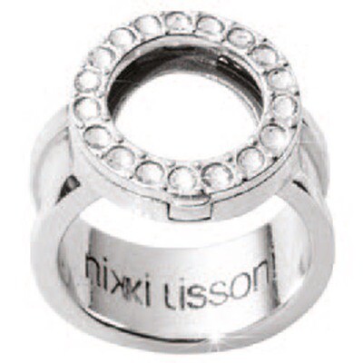 Nikki Lissoni Interchangeable Ring with Swarovski Stones Silver-Plated Size 9 R1003S9, MPN: R1003S9…