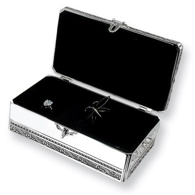 Silver-plated with Crystal Locking Jewelry Box GL7456, MPN: GL7456, 15227868968