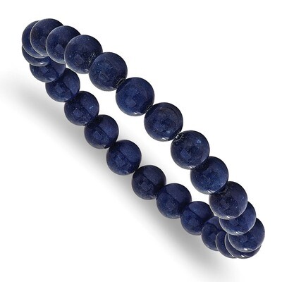 Blue Nephrite Bracelet Stretch SRB2146 by Chisel, MPN: SRB2146, 191101604362