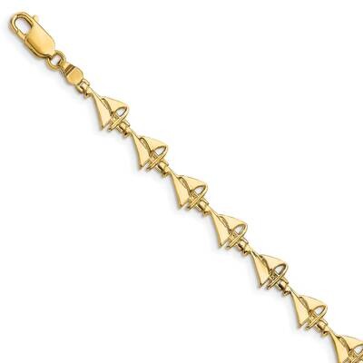 Sailboat Bracelet 14k Gold FB1741-7, MPN: FB1741-7, 191101010057