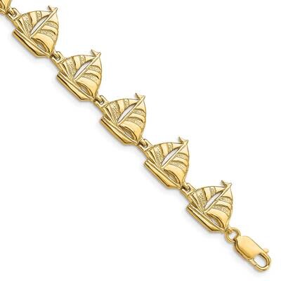 Sailboat Bracelet 14k Gold FB1785-7.25, MPN: FB1785-7.25, 63721810433