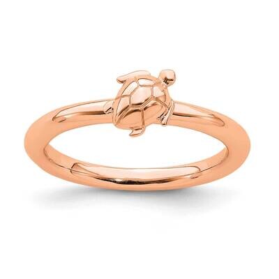 Pink-plated Turtle Ring Sterling Silver QSK1953, MPN: QSK1953, 191101722066