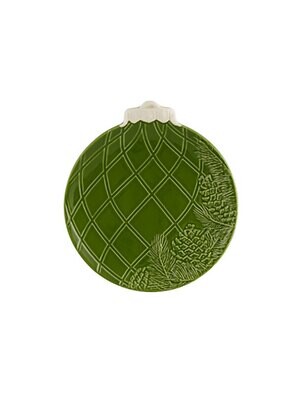 Bordallo Pinheiro Pinheiro Christmas Ornaments Dessert Plate 24.5 Pine Cone 65026053, MPN: 65026053…