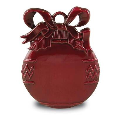 Pewter Burgundy Christmas Bulb Engraveable Ornament GM21925, MPN: GM21925,