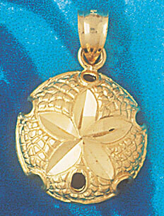 Dazzlers Jewelry Sand Dollar Sea urchins Pendant Necklace Charm Bracelet in Yellow, White or Rose G…