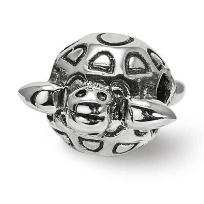 Turtle Bead Sterling Silver Antiqued QRS3985, MPN: QRS3985,