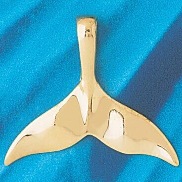 Dazzlers Jewelry Whale Tail Pendant Necklace Charm Bracelet in Yellow, White or Rose Gold 851, MPN:…