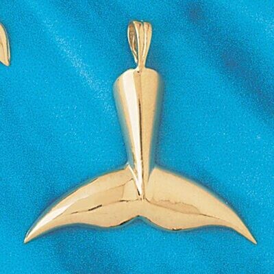 Dazzlers Jewelry Whale Tail Pendant Necklace Charm Bracelet in Yellow, White or Rose Gold 869, MPN:…