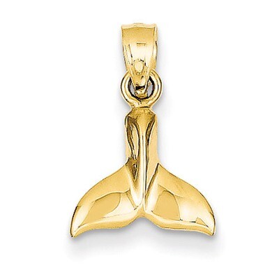 Whale Tail Pendant 14k Gold D3415, MPN: D3415, 886774093284