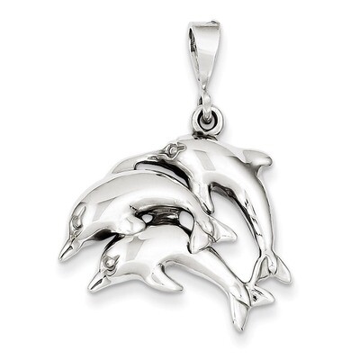 Dolphin Charm 14k White Gold WCH108, MPN: WCH108, 886774119755