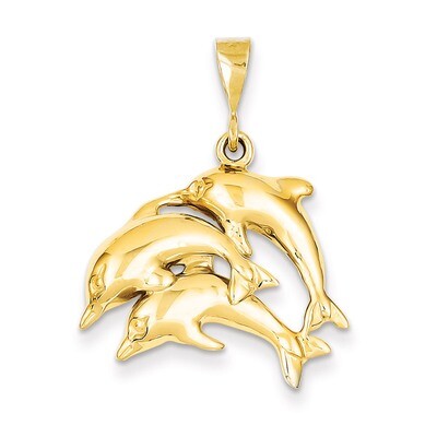 Dolphin Charm 14k Gold C494, MPN: C494, 883957860701