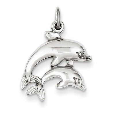 Dolphin Charm 14k White Gold WCH107, MPN: WCH107, 886774119748