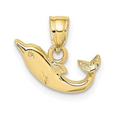 Mini Dolphin Charm 10k Gold Polished 10K7820, MPN: 10K7820,