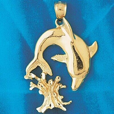 Dazzlers Jewelry Dolphin Pendant Necklace Charm Bracelet in Yellow, White or Rose Gold 504, MPN: DZ…