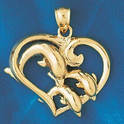 Dazzlers Jewelry Dolphin Pendant Necklace Charm Bracelet in Yellow, White or Rose Gold 500, MPN: DZ…