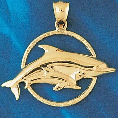 Dazzlers Jewelry Dolphin Pendant Necklace Charm Bracelet in Yellow, White or Rose Gold 496, MPN: DZ…