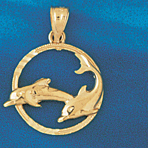 Dazzlers Jewelry Dolphin Pendant Necklace Charm Bracelet in Yellow, White or Rose Gold 492, MPN: DZ…