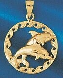 Dazzlers Jewelry Dolphin Pendant Necklace Charm Bracelet in Yellow, White or Rose Gold 490, MPN: DZ…