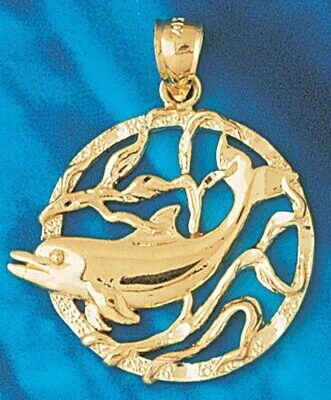 Dazzlers Jewelry Dolphin Pendant Necklace Charm Bracelet in Yellow, White or Rose Gold 488, MPN: DZ…